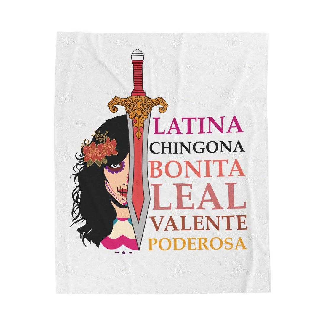 Latina Chingona - Velveteen Plush Blanket