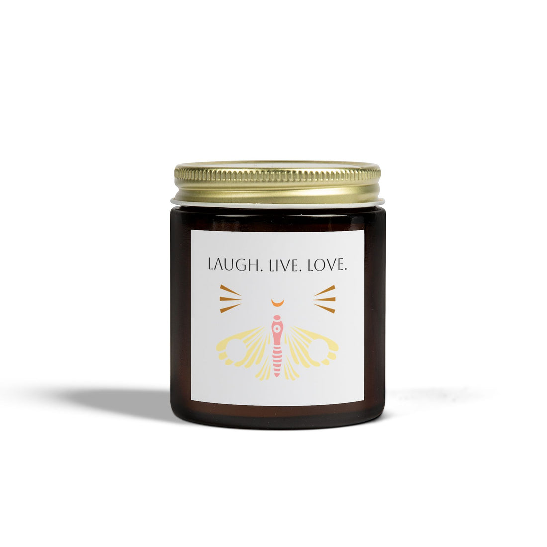 Laugh. Live. Love Scented Candles, Coconut Apricot Wax (4oz, 9oz)