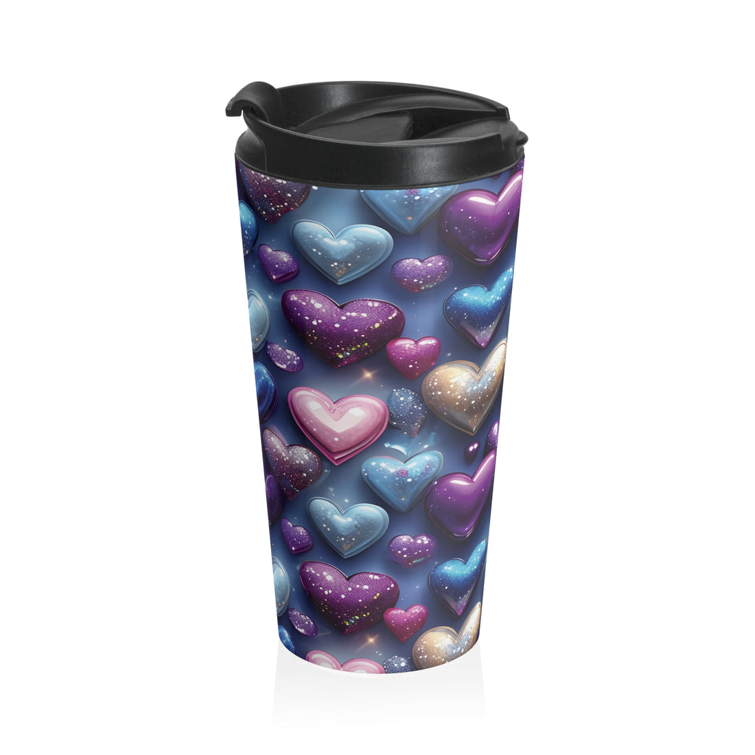 Hearts Stainless Steel Travel Mug