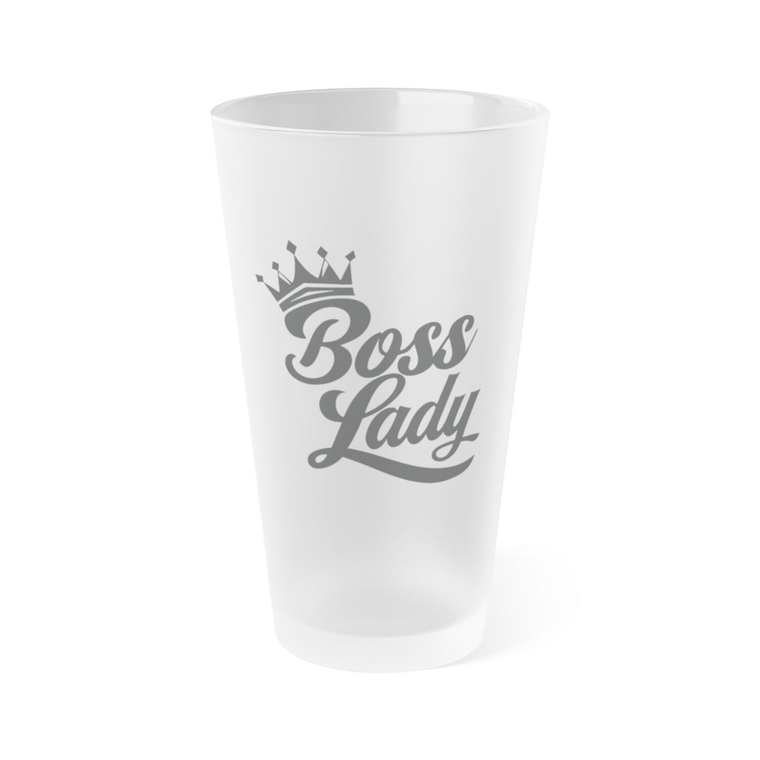 Frosted Glass Mug - Boss Lady Design